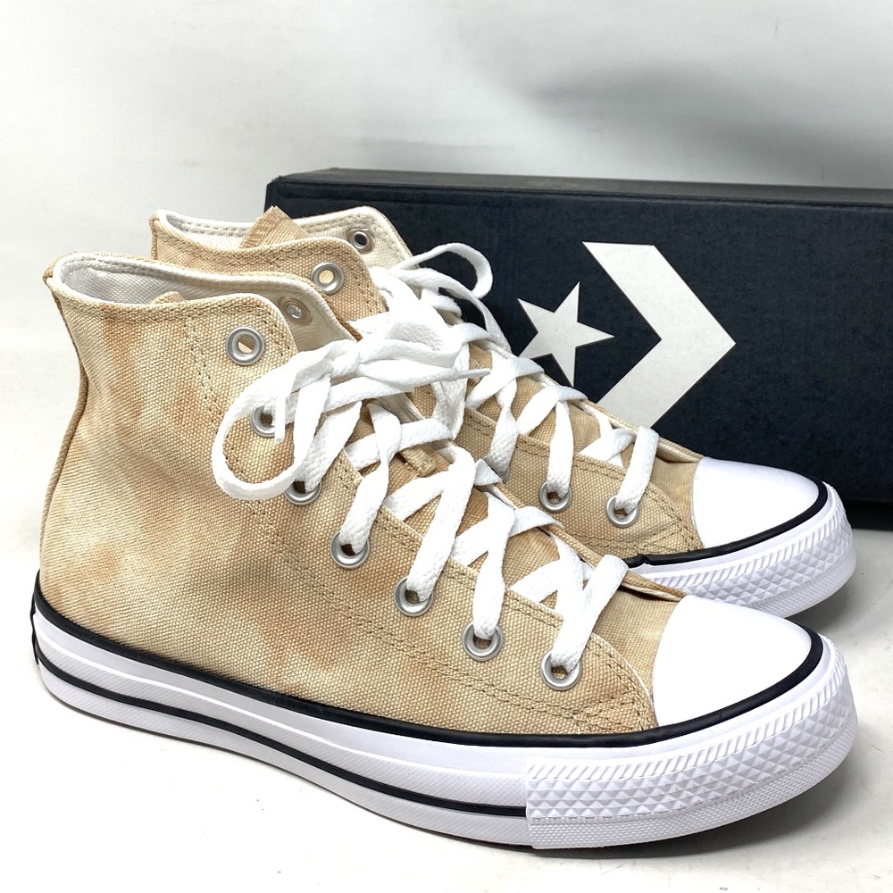 Converse Chuck Taylor High Top Shoes For Men White Oat Canvas Sneakers A04960F